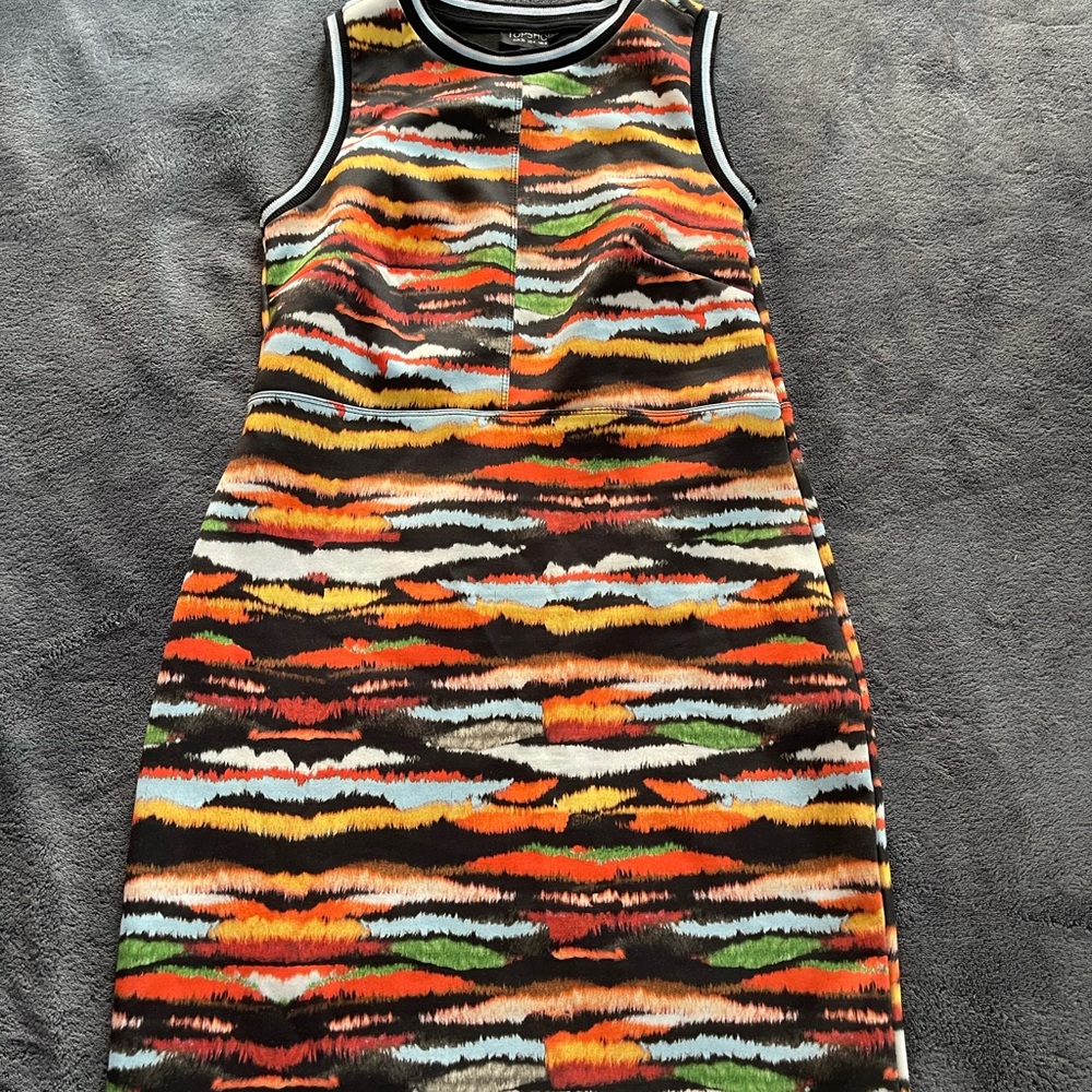 TOPSHOP 4 Bodycon Striped Dress Multi Mini